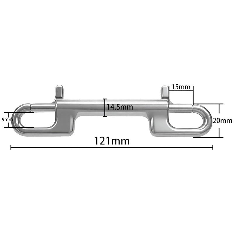 QAVBFA Double End Bolt Snap Hook – Heavy Duty Stainless Steel Double Eye Bolt Snap Hooks Buckle Chain Diving Clip for Diving (1) - Image 3